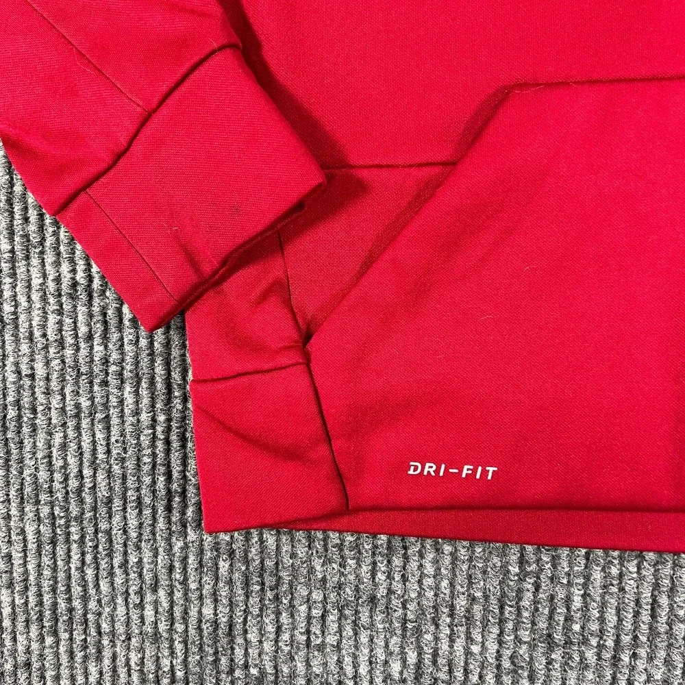 Nike Hoodie Sweatshirt Boys Medium Red Long Sleeve Football Dri Fit School